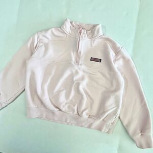 Vineyard Vines Girls Shep Shirt, Quarter-zip Pullover in Flamingo Pink, L, Prep